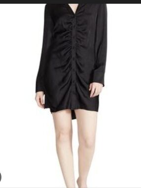 Steve Madden Button Up Rouched Dress